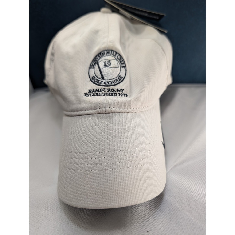 Nike Golf Hat NWT Eighteen Mile Creek Golf Course Hamburg NY Cream Dri-Fit Cap